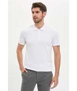 Slim Fit Polo Neck Basic Short Sleeve T-Shirt - £12.77 GBP+