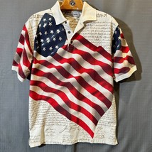 Declaration Of Independence Shirt Mens Medium American Flag 4th of July ... - £5.00 GBP