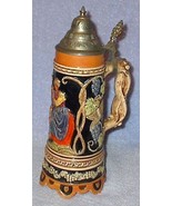 Lidded German Musical Bier Beer Stein Half Liter The Gangs All Here - $35.00