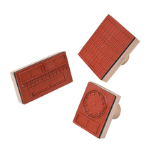 NEW Measurement Rubber Stamp Set 3 Ct time length bar graph educational ... - £6.25 GBP