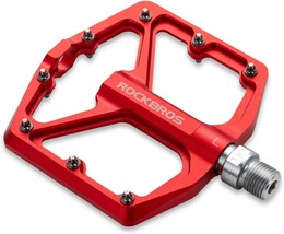 Rockbros Mountain Bike Pedals Mtb Pedals Bicycle Flat Pedals Aluminum 9/16&quot; - £33.63 GBP