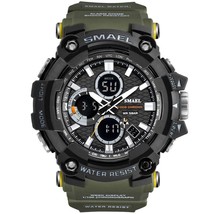 Men&#39;s Watches SMAEL Watch With Stopwatch 50M Waterproof Clock Auto Date Week Dis - £30.12 GBP