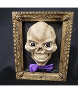 Vintage Halloween Animated Skeleton Talking 15&quot; Wall Plaque See Video Ho... - €20,06 EUR