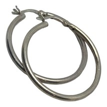 vintage sterling silver 1.5” hoop earrings  - £30.37 GBP