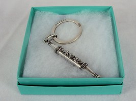 Stainless Steel Key Ring ~  GUESS Branded, Decorative Baton Shape ~ # 5230240 - £7.76 GBP