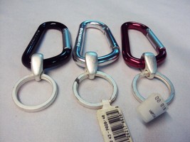 Large &quot;D&quot; Carabiner Aluminum Key Ring ~ Choice Of Colors: Red, Black, or Silver - £7.82 GBP