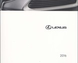 2016 Lexus ES 350 Owner&#39;s Manual Original [Paperback] Lexus - $97.99