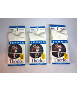 Thorlos TX-9 Crew White Tennis Socks New Heavyweight High Wicking -Lot o... - $55.53 CAD
