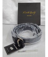 Women&#39;s Adjustable 46&quot; (M) Black Belt Kamots Beauty Rhinestone Flower - $15.03 CAD