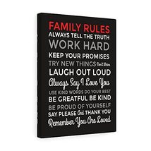 Express Your Love Gifts Family Rules Inspirational Verse Printed On Ready to Han - £111.05 GBP