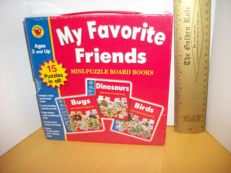 Primary image for Brighter Child My Favorite Friends Kit Animal Puzzle Book Set Bird Dinosaur Bug
