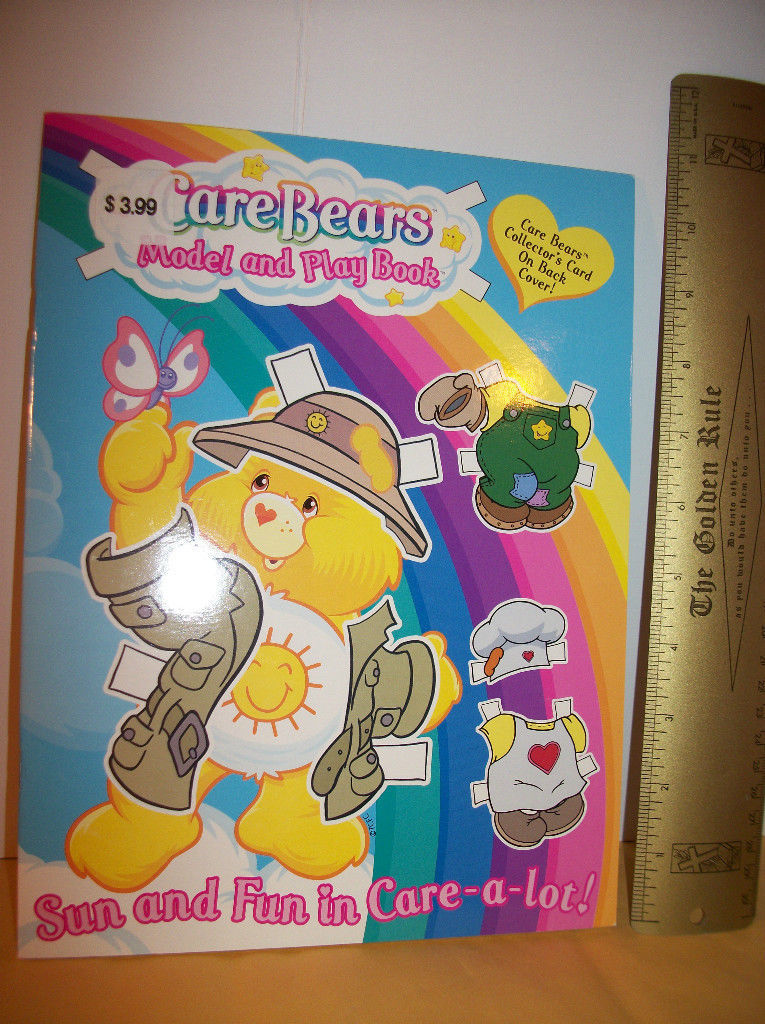 Care Bears Paper Doll Book Cartoon Sun Fun Model Play Activity Set Funsh... - $4.74