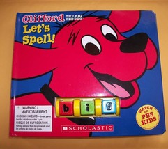 Clifford Scholastic Book Toy Big Red Dog Let&#39;s Spell Education Fun Play Activity - £9.86 GBP