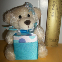 Dan Dee Plush Toy Teddy DanDee Mother Day Blue Polka Dot Gift Box Bear Friend - £14.88 GBP
