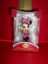Disney Home Decor Holiday Minnie Mouse Clip-On Christmas Ornament Decora... - £7.44 GBP