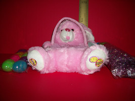 Dan Dee Easter Basket Kit Light Pink Plush DanDee Bunny Rabbit Tote Grass Eggs - £15.16 GBP