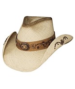 Bullhide More Than A Memory Panama Straw Cowgirl Hat Concho Rivets Natural - £64.73 GBP