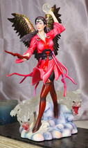 Air Elemental Magic Wizard Sorceress Bending The Wind With Hydra Spirits Statue - £66.88 GBP