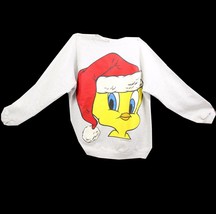 Tweety Bird Christmas Sweatshirt Looney Tunes 1995 - £22.99 GBP