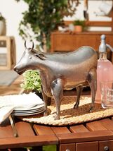 GALVANIZED COW SCULPTURE - $67.00