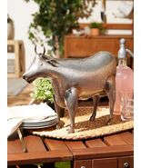 GALVANIZED COW SCULPTURE - $67.00