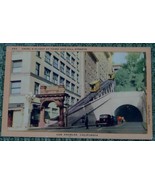 Vintage Color Tone Postcard Angel’s Flight At Third and Hill Streets Los... - $5.41 CAD