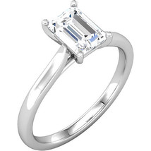 Emerald Prince (Branded Shape) Diamond Ring 14k White (0.99 Ct E VS2) GIA - £3,636.24 GBP