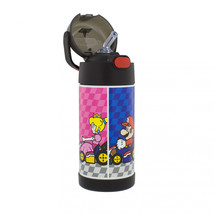 Super Mario Bros. Mario Kart Thermos 12oz Water Bottle with Straw Multi-... - £23.49 GBP