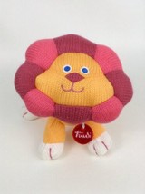Trudi Knit Orange Red Lion 6" Plush Yarn Stuffed Animal Toy King of Jungle Cat - £11.61 GBP