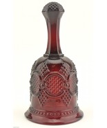 Avon Crystal 1876 Cape Cod Ruby Red Hostess Bell 6.5&quot; T Retired Collectible - £9.95 GBP