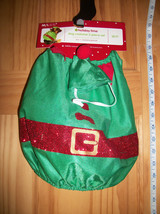 SimplyDog Pet Clothes M/L Christmas Holiday Elf Costume Hat Dog Tunic Outfit New - £6.75 GBP
