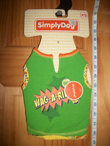 SimplyDog Pet Clothes XS Tee Shirt Top Dog Green Wag-A-Riffic Outfit Woo... - £11.20 GBP