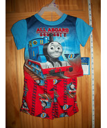 Thomas Train Baby Clothes 12M Infant Train Sleepwear PJ Red Pajama Short... - $14.24