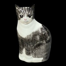 1980s NS Gustin Ceramic Cat Figurine 9 inches tall Meow - £31.10 GBP