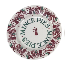 Emma Bridgewater England Pottery Christmas Toast Hot Mince Pie Plate Xmas 8-1/2&quot; - £26.13 GBP