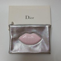 Dior Novelty Silver Lip Pouch POUCH Novelty Makeup Bag gift 14cmx19cmx0.5cm - $48.22