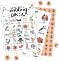 Bridal Shower Games Wedding Bingo for Bachelorette Wedding Party for 24 Guests - £8.01 GBP