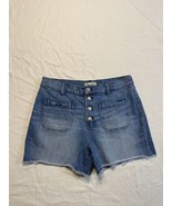 Madewell High Rise Denim Shorts Burke Wash Button Front Closure Size 32 ... - £13.70 GBP