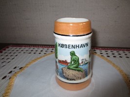 Copenhagen Denmark HANDLED Ceramic SOUVENIR MUG - 4-1/4&quot; tall x 3-1/2&quot; wide - $9.90