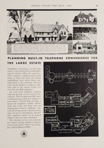 1931 Print Ad Bell System Built in Telephones for Large Estate Fairfield,CT - $22.30
