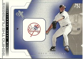 2002 E-X Behind The Numbers Roger Clemens 16 Yankees - £2.79 GBP