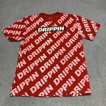 Launder Bailey Drippin T-Shirt Apparel Red Short Sleeve Men Size XLarge All Over - £7.10 GBP