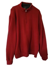 Arrow Mens FleecePullover 1/4 Zip Long Sleeve Red Maroon Fleece Sweater - $11.88