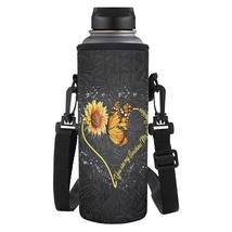 Tobiunik Water Bottle Carrier Bag Sunflower Butterfly Design Neoprene Water - £11.84 GBP