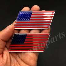 2x USA  Flag Car  Emblem  Motorcycle Gas Fairing Sticker - £72.99 GBP