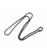 Gold/Black/Silver 3mm Simple Men Necklace Titanium Steel Square Beads Bo... - £7.39 GBP+