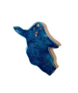 3Pc Handmade Blue Ceramic Ghost Wall Hanging For Halloween Indoor Home D... - £38.28 GBP