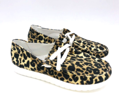 Fashion Shoes Women Summer Casual Slip On Flats- Brown Leopard Print, US 8.5 - £13.75 GBP
