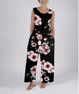 $65 Beyond This Plane Floral Pocket Sleevless Wide-Leg Jumpsuit Size S/2... - $17.67