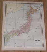 1895 Original Antique Map Of Japan / Asia - £15.29 GBP
